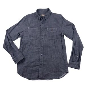 Norman Russell Button Down Mens L Chambray Handmade USA Cotton Heritage Shirt